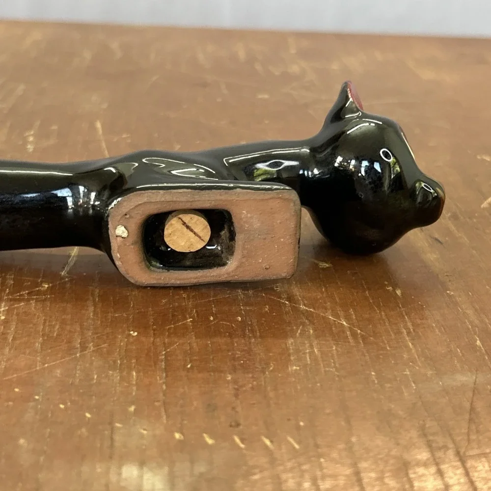 Vintage Stretch Cat Salt Shaker Mid Century Art Deco